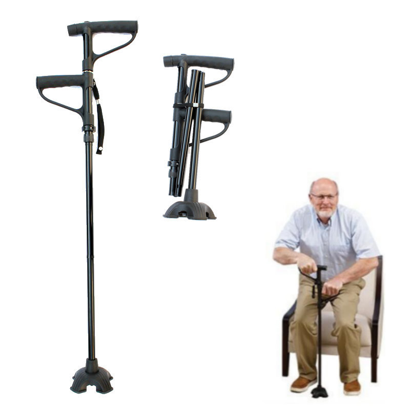 Dual-Handle Support Crutches